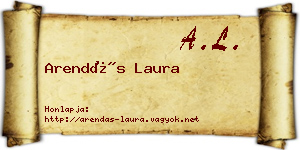Arendás Laura névjegykártya